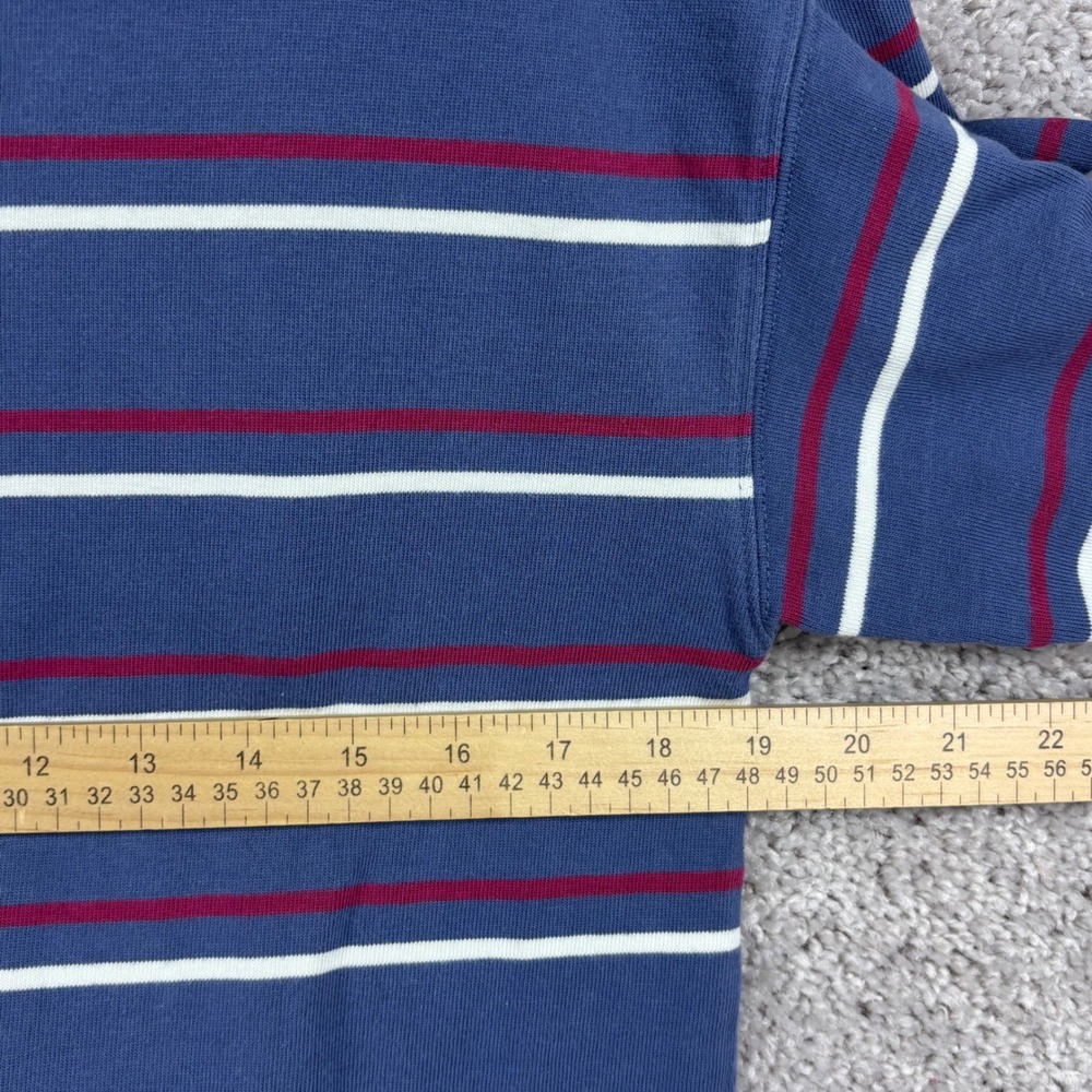 Stitch & Pine Mens XS Blue Striped Long Sleeve Cotton T-Shirt J18243RJDF - Picture 6 of 9